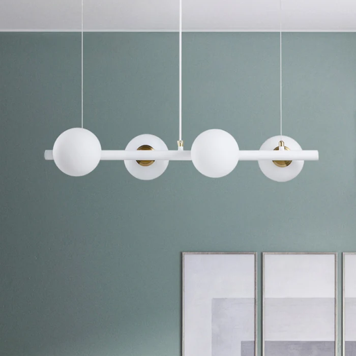 Подвесной реечный светильник HAKON L Белый ImperiumLoft