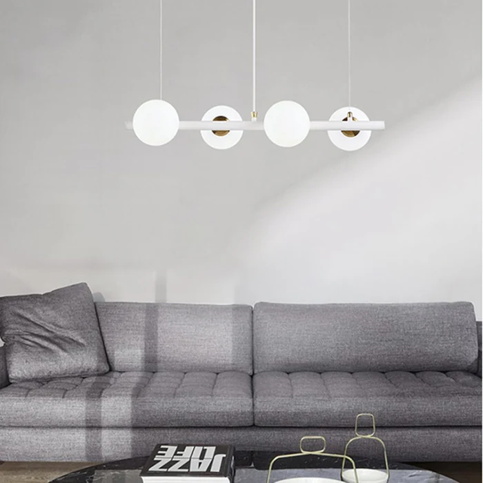 Подвесной реечный светильник HAKON L Белый ImperiumLoft