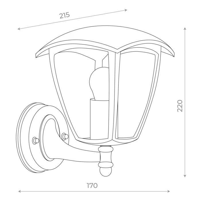 Светильник уличный настенный SL081.401.01 ST LUCE