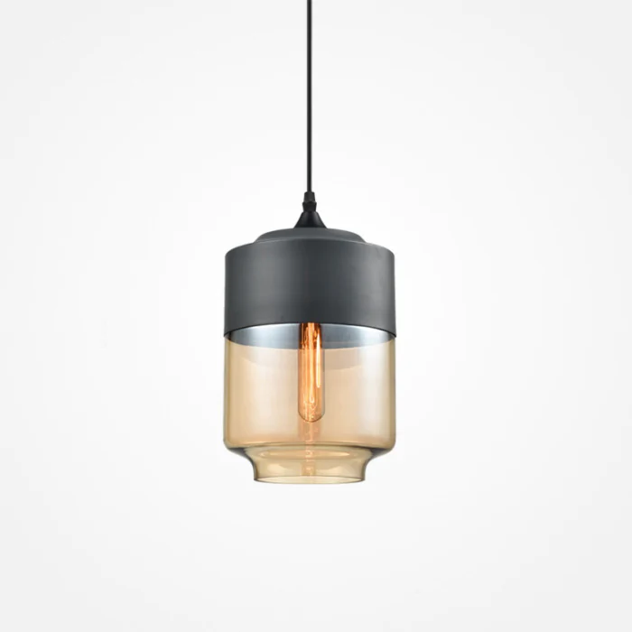 Подвесной светильник NORD A D18 Black/Amber ImperiumLoft