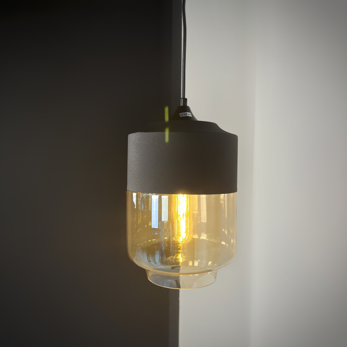 Подвесной светильник NORD A D18 Black/Amber ImperiumLoft