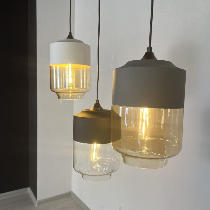 Подвесной светильник NORD A D18 Black/Amber ImperiumLoft