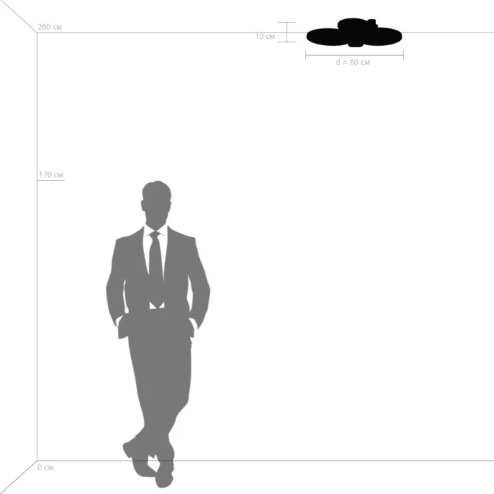 Светильник потолочный BREVE LED 80W 6700LM УМБРА 4000K (в комплекте) 749083 (1260/6)