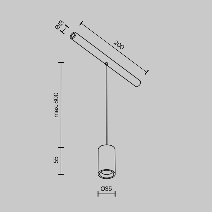 Трековый светильник Maytoni Focus LED C105PL-3W3-6K-BS
