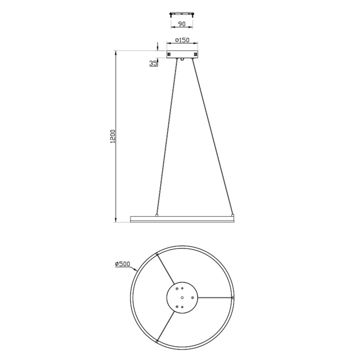 Подвесной светильник VOID ESCADA 10254/1LED Gold APP