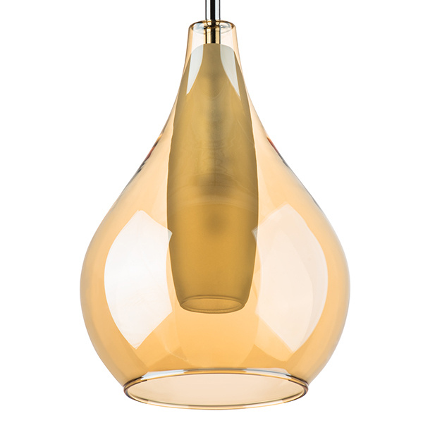 Подвес PENTOLA 3х25W G9  ХРОМ/ЯНТАРЬ (в комплекте) 803053 (MD2098А-3SO)