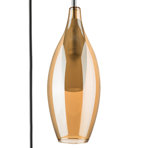 Подвес PENTOLA 3х25W G9  ХРОМ/ЯНТАРЬ (в комплекте) 803053 (MD2098А-3SO)