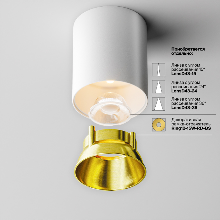 Потолочный светильник Maytoni Alfa LED C064CL-12W3K-RD-WB