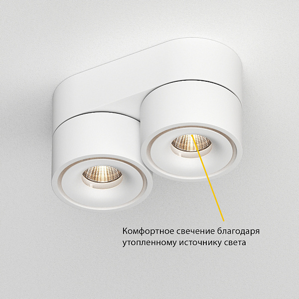 Накладной поворотный светильник Ledron LH8W 2 White