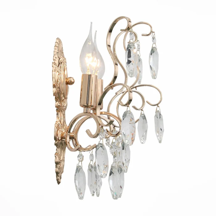 Бра ST-Luce Золотистый/Прозрачный E14 2*40W SL846.201.02