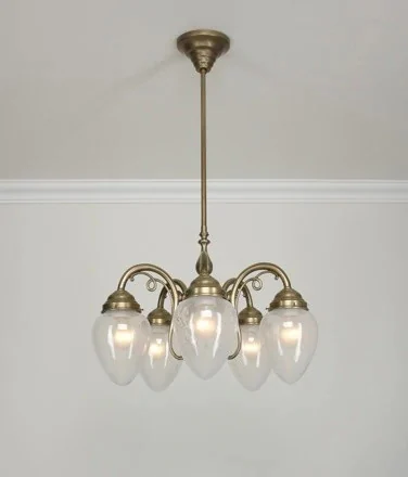 Люстра на штанге Berliner Messinglampen D215-123blB