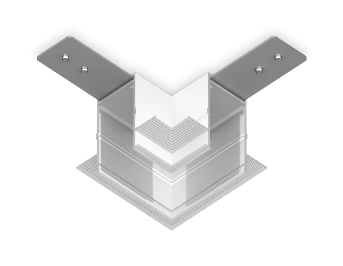 Коннектор угловой для встраиваемого шинопровода Magnetic 220V Ambrella light GL1039