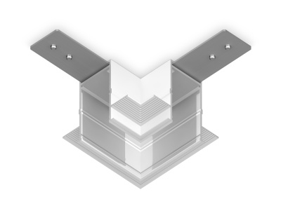 Коннектор угловой для встраиваемого шинопровода Magnetic 220V Ambrella light GL1039