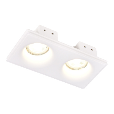 Светильник встраиваемый из гипса Белый GU10 2*50W IP20 L200xW100xH45 180-240V Без ламп ST254.328.02