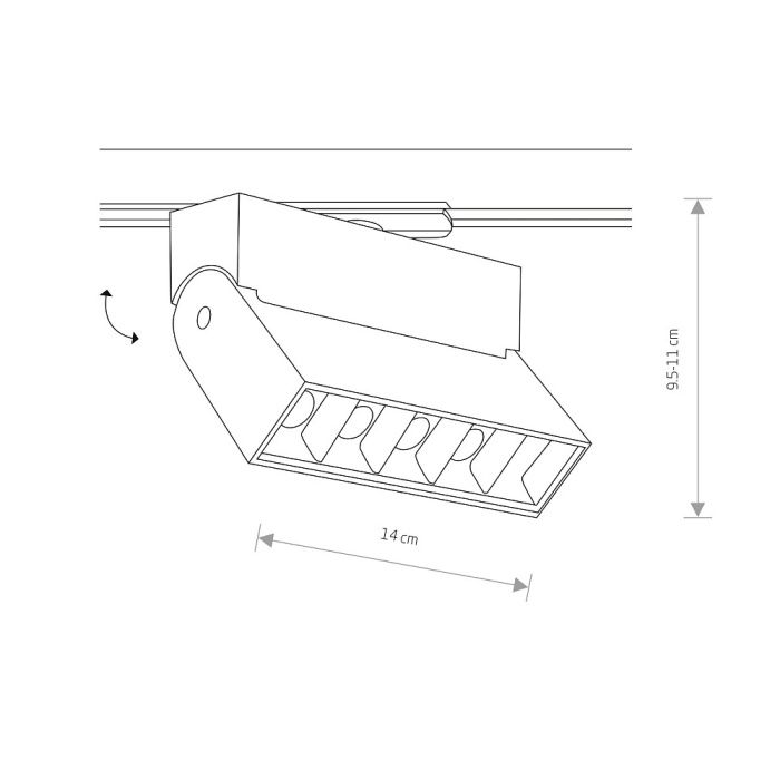 Трековый однофазный светильник Nowodvorski Profile Focus Led Black 7622
