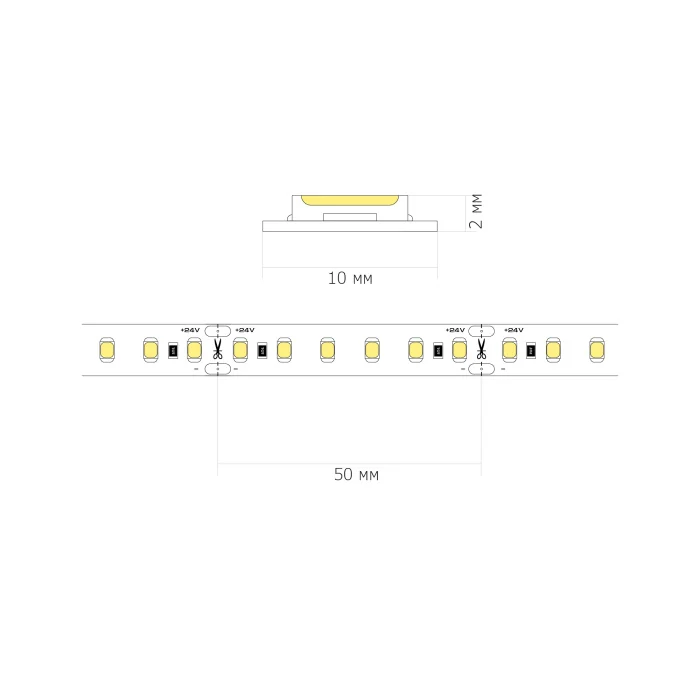 Светодиодная лента - -*14,4W 4000K 1 470Lm Ra90 IP20 L1 000xW10xH2 24VV ST1001.414.20