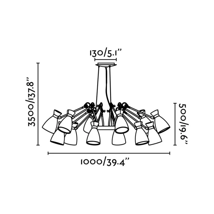 Подвесной светильник RETRO 12L