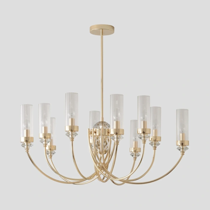 Люстра на штанге Crystal Lux SECRET SP10 GOLD