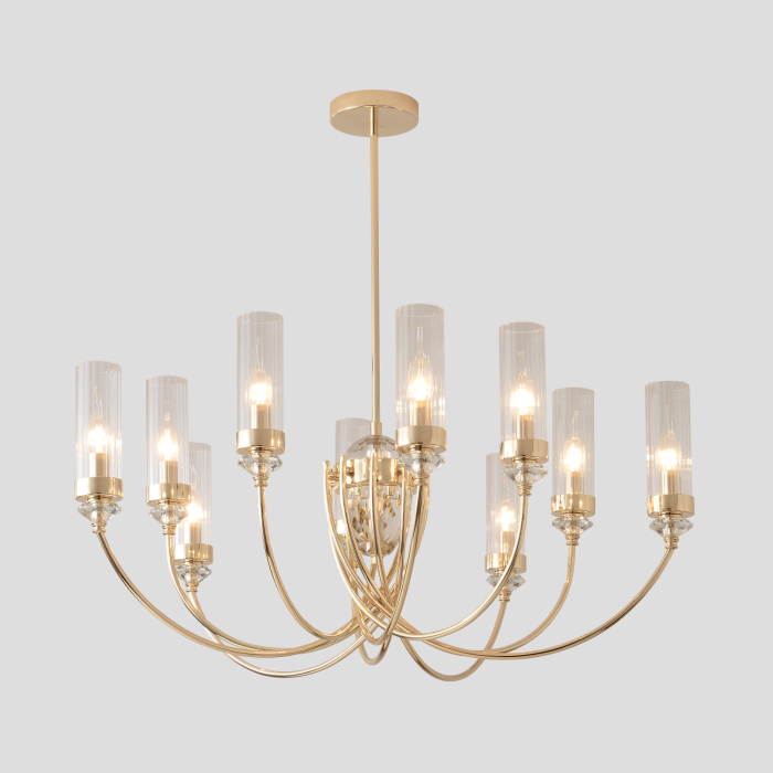 Люстра на штанге Crystal Lux SECRET SP10 GOLD