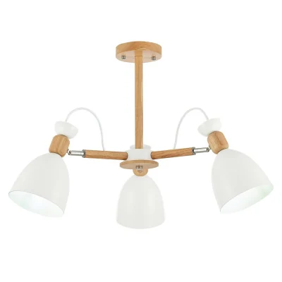 SLE103802-03 Люстра потолочная Светлое дерево, Белый/Белый E27 3*60W