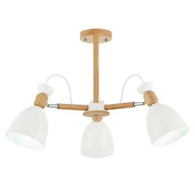 SLE103802-03 Люстра потолочная Светлое дерево, Белый/Белый E27 3*60W