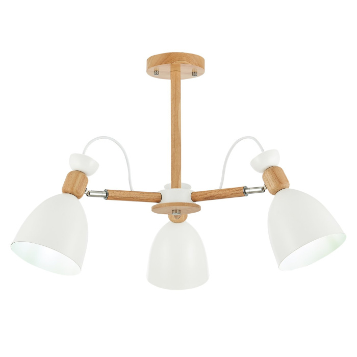SLE103802-03 Люстра потолочная Светлое дерево, Белый/Белый E27 3*60W