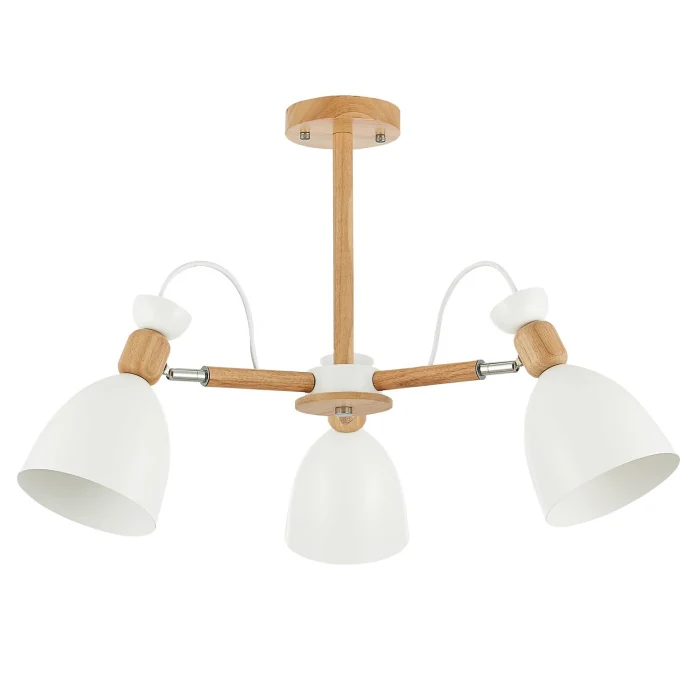 SLE103802-03 Люстра потолочная Светлое дерево, Белый/Белый E27 3*60W