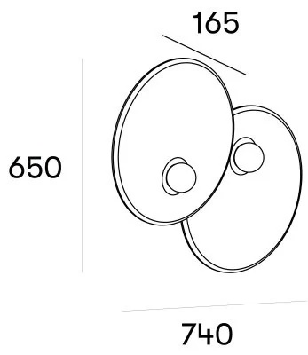 Настенный светильник Leds C4 TRIP Double Black/Gold