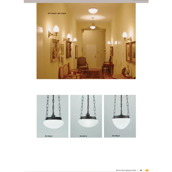 Подвесной светильник Berliner Messinglampen D4-126crA