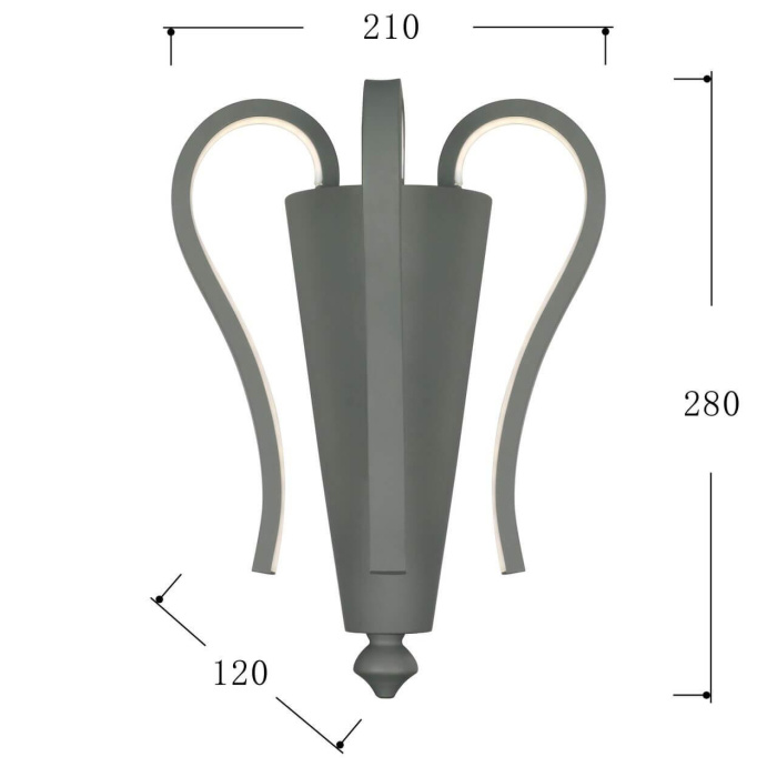 Настенный светодиодный светильник Favourite Castro 2592-3W