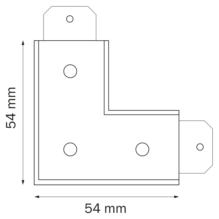 Соединитель PRO L-образный Teta Lightstar 505127
