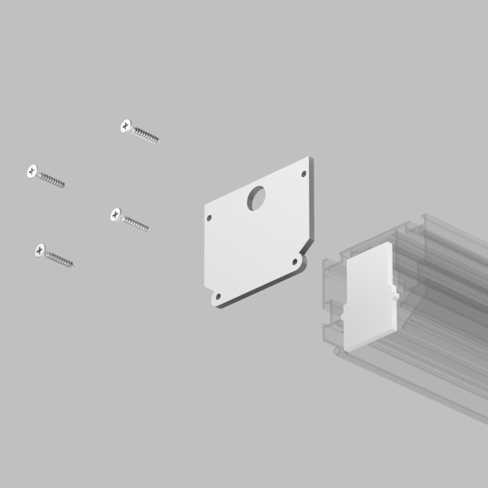 Комплект торцевых заглушек Denkirs TR2025-WH