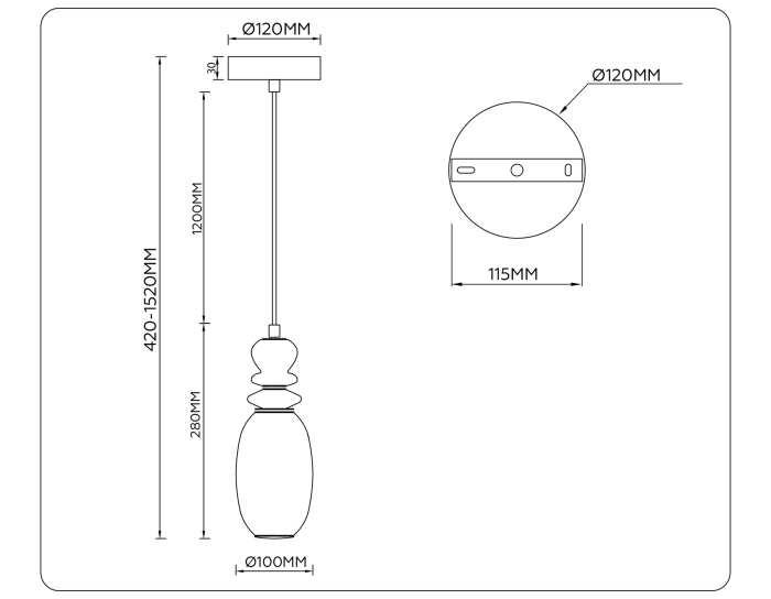 Подвесной светодиодный светильник HIGH LIGHT AMBRELLA LIGHT LH53141