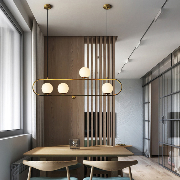 Подвесной реечный светильник HOOP L120 ЛАТУНЬ ImperiumLoft