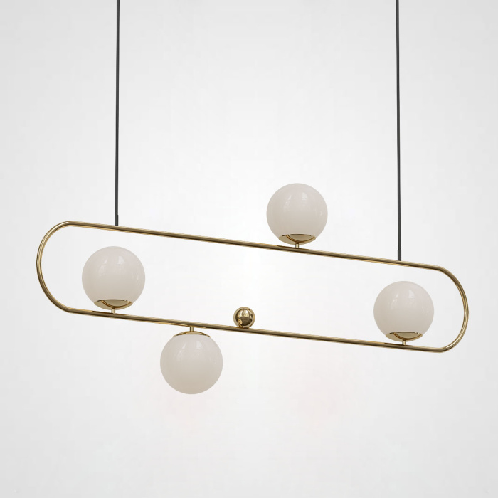 Подвесной реечный светильник HOOP L120 ЛАТУНЬ ImperiumLoft