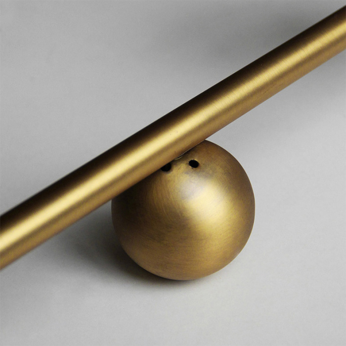 Подвесной реечный светильник HOOP L120 ЛАТУНЬ ImperiumLoft