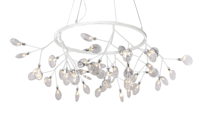 Светильник подвесной Crystal Lux EVITA SP45 D WHITE/TRANSPARENT