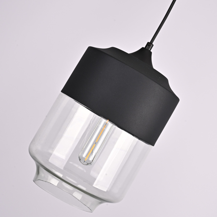 Подвесной светильник NORD A D18 Black/Transparent ImperiumLoft