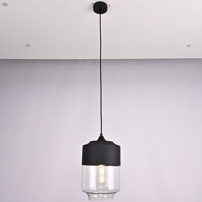 Подвесной светильник NORD A D18 Black/Transparent ImperiumLoft