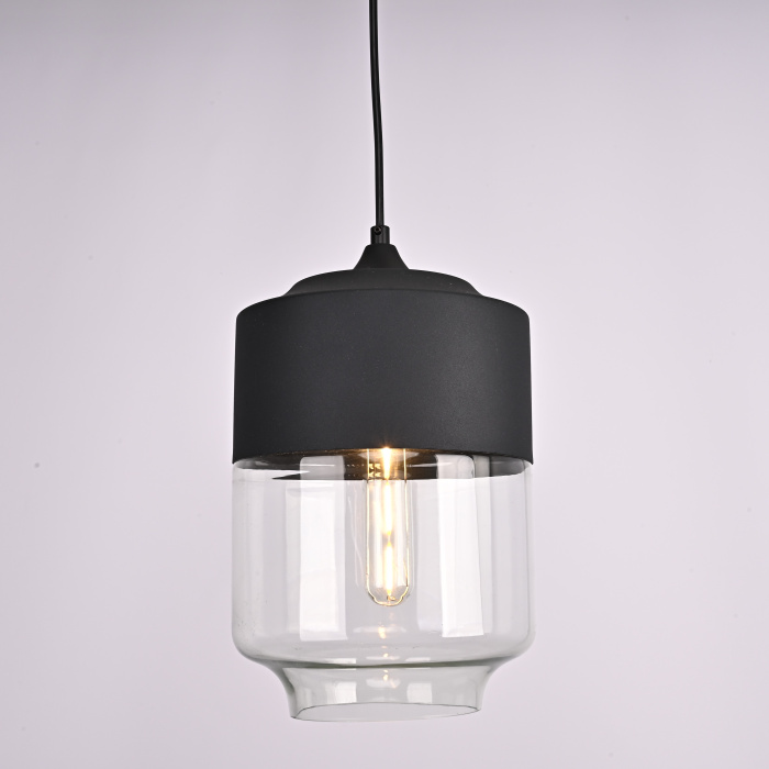 Подвесной светильник NORD A D18 Black/Transparent ImperiumLoft