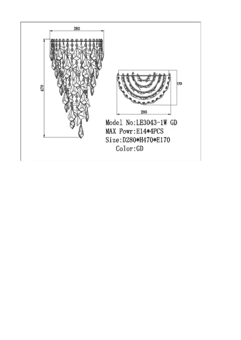 Настенный светильник Leon Milena LE3043/1W GD