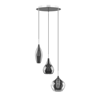 Подвес PENTOLA 3х25W G9 ХРОМ/ДЫМЧАТЫЙ (в комплекте) 803057 (MD2098А-3S)