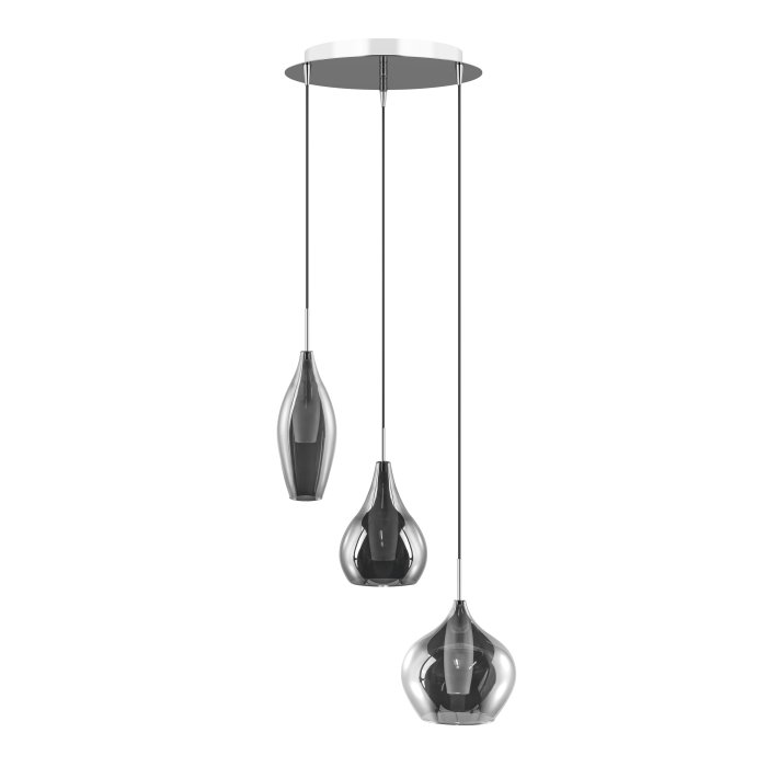 Подвес PENTOLA 3х25W G9 ХРОМ/ДЫМЧАТЫЙ (в комплекте) 803057 (MD2098А-3S)