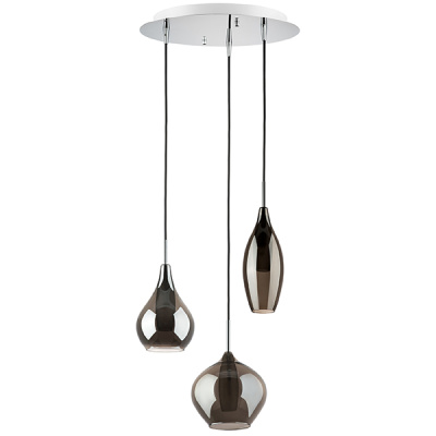 Подвес PENTOLA 3х25W G9 ХРОМ/ДЫМЧАТЫЙ (в комплекте) 803057 (MD2098А-3S)