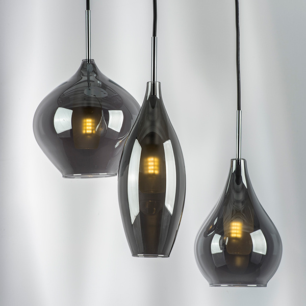 Подвес PENTOLA 3х25W G9 ХРОМ/ДЫМЧАТЫЙ (в комплекте) 803057 (MD2098А-3S)