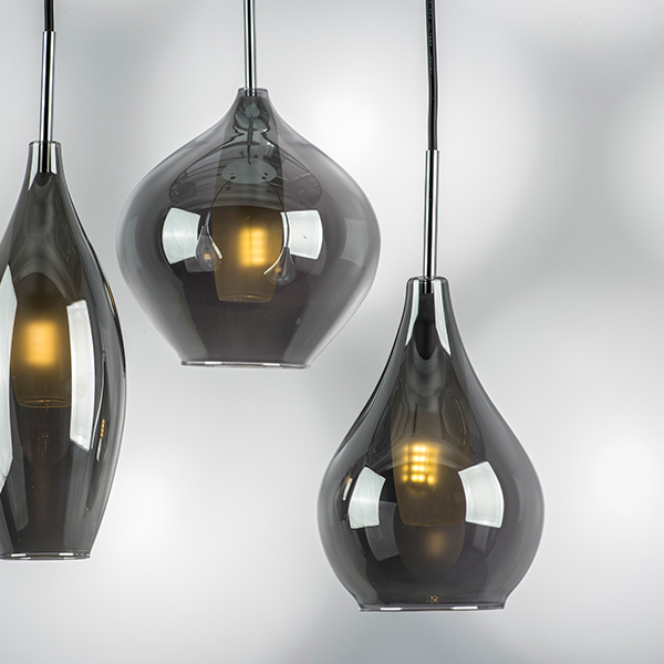 Подвес PENTOLA 3х25W G9 ХРОМ/ДЫМЧАТЫЙ (в комплекте) 803057 (MD2098А-3S)