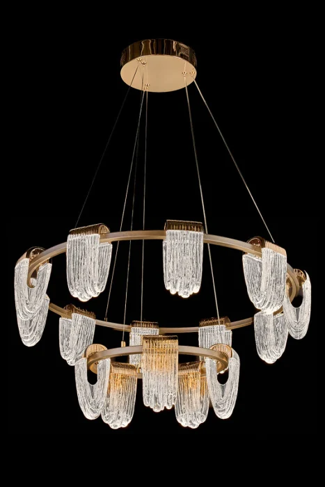 Подвесная люстра Leon Cascade LE7717/10+5 Gold