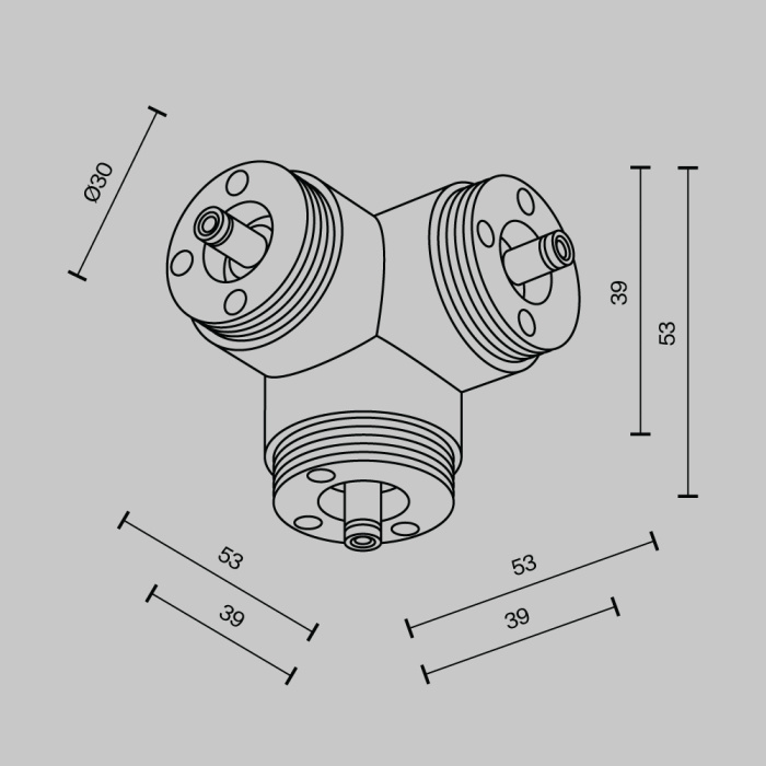 T-образный вертикальный коннектор Maytoni CA016TC-B