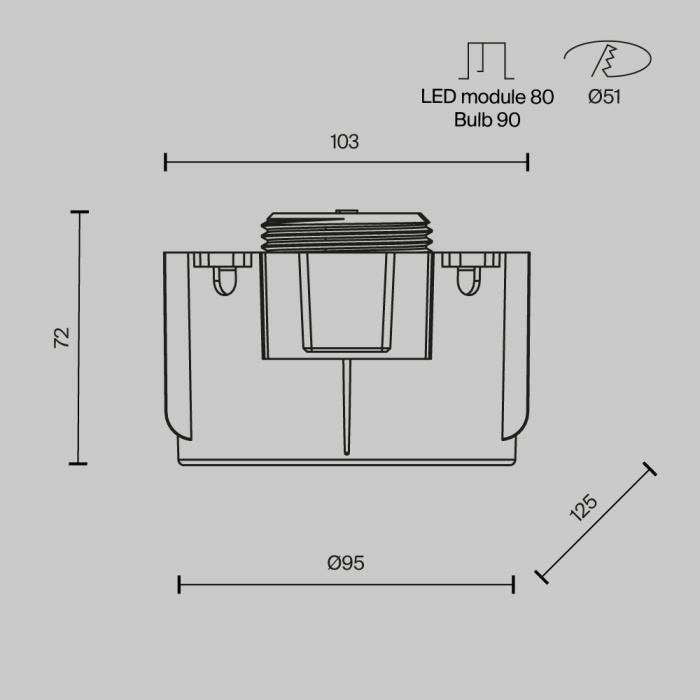 Встраиваемый светильник Maytoni Intro 2.0 DL136-GU10-W