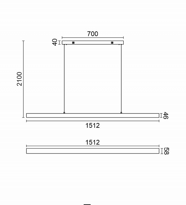 Линейный светильник Ledron OD2565-L150